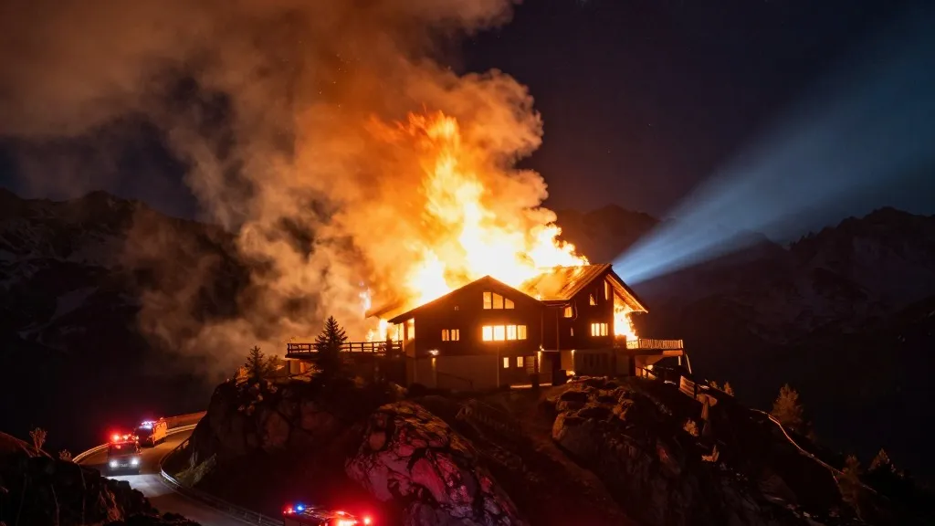Illustration for: Bavarian Icon Reduced to Ashes as Suspect Detained in Eagle's Nest Blaze