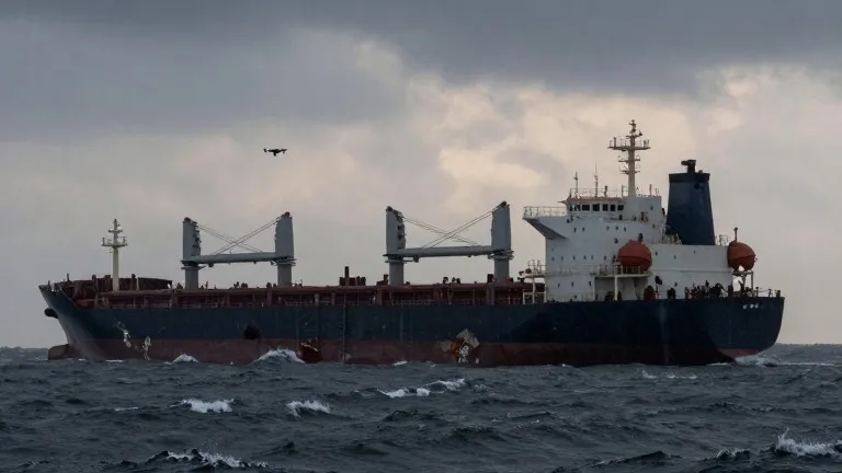 Illustration for: Black Sea Drone Strikes Force Fleet Halt