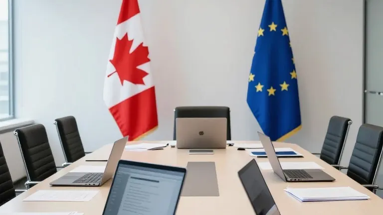 Illustration for: Canada to Invest $1.1 Billion in AI Firm Amid EU Push