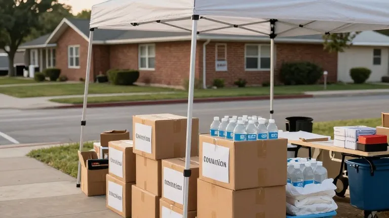 Illustration for: San Antonio Flood Relief: Online Network Mobilizes Aid for Southwest Side